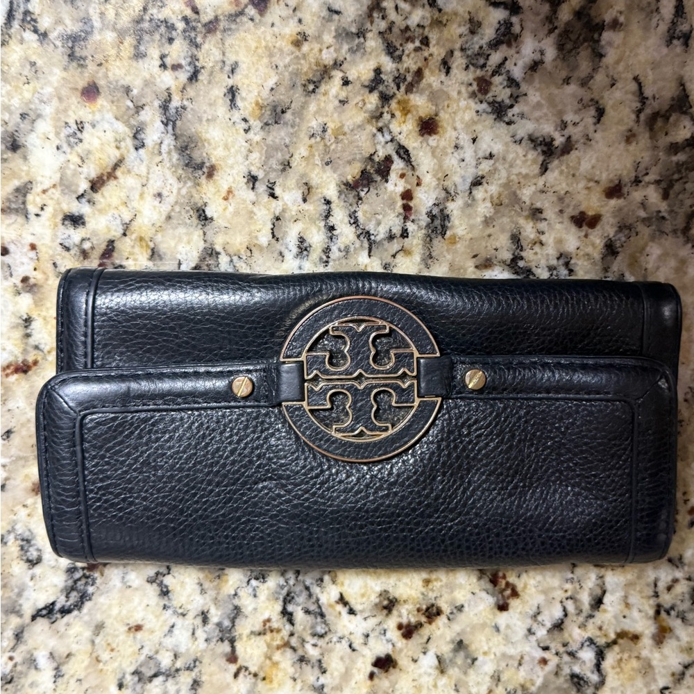 Tory Burch Black Leather Clutch
